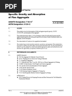 AASHTO T 84-13 - Specific Gravity and Absorption of Fine Aggregate