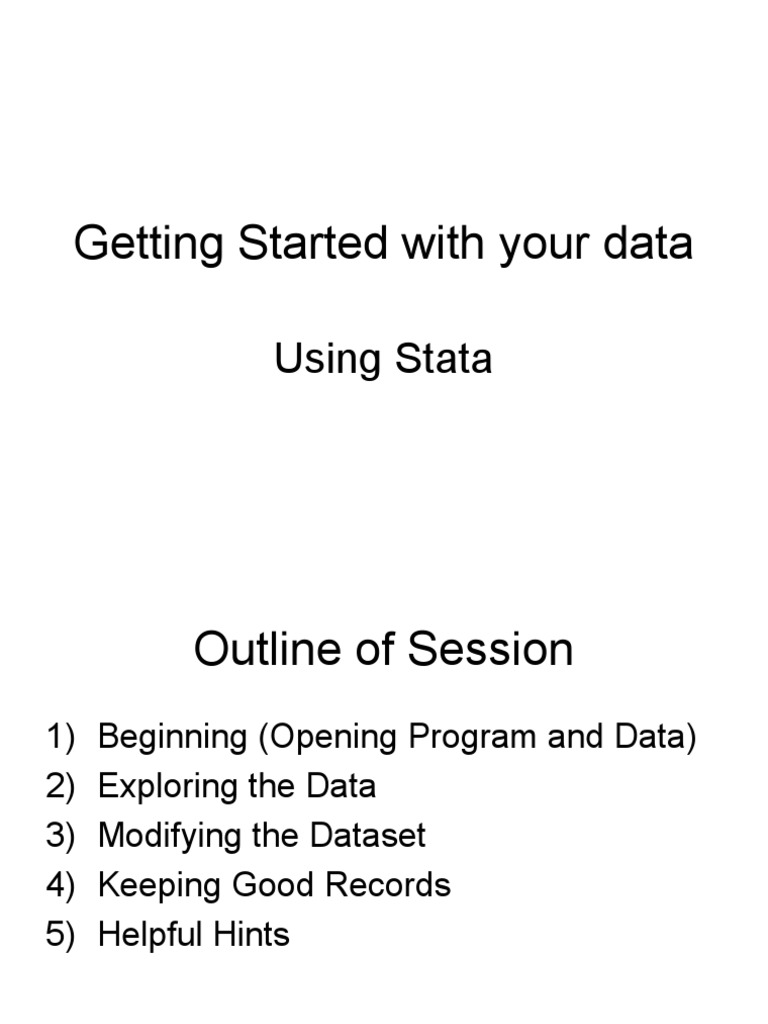 Stata Basics for Data Management | PDF | Variable (Computer Science ...