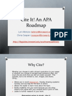 Cite It! An APA Roadmap: Lori Albrizio Chris Casper