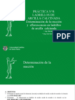 PRACTICA N°8 Determinación de La Succion y Eflorescencia en Ladrillos de Arcilla Calcinada