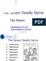 The Seven Deadly Nyms: Taly Sharon