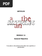 11 - ARTICLES A, AN and THE