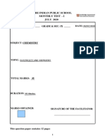 Monthly Test - I The Indian Public School: NAME: - GRADE & SEC: IX - DATE:13/07/2020