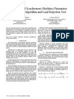 Identification of Synchronous Machines Parameters using Genetic Algorithm and Load Rejection Test