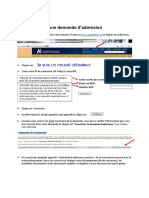 Procédure - Comment Faire Dem. D'admission en Ligne