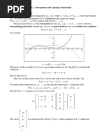 3.2 - Interpolation and Lagrange Polynomials 1. Polynomial Interpolation: Problem: Given N