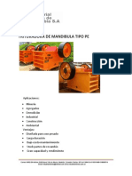 Ficha Tecnica Trituradora de Mandibula Tipo Pe PDF