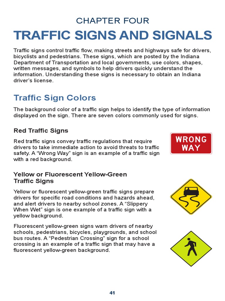 Traffic Signs and Signals: Chapter Four | PDF | Traffic | Traffic Light