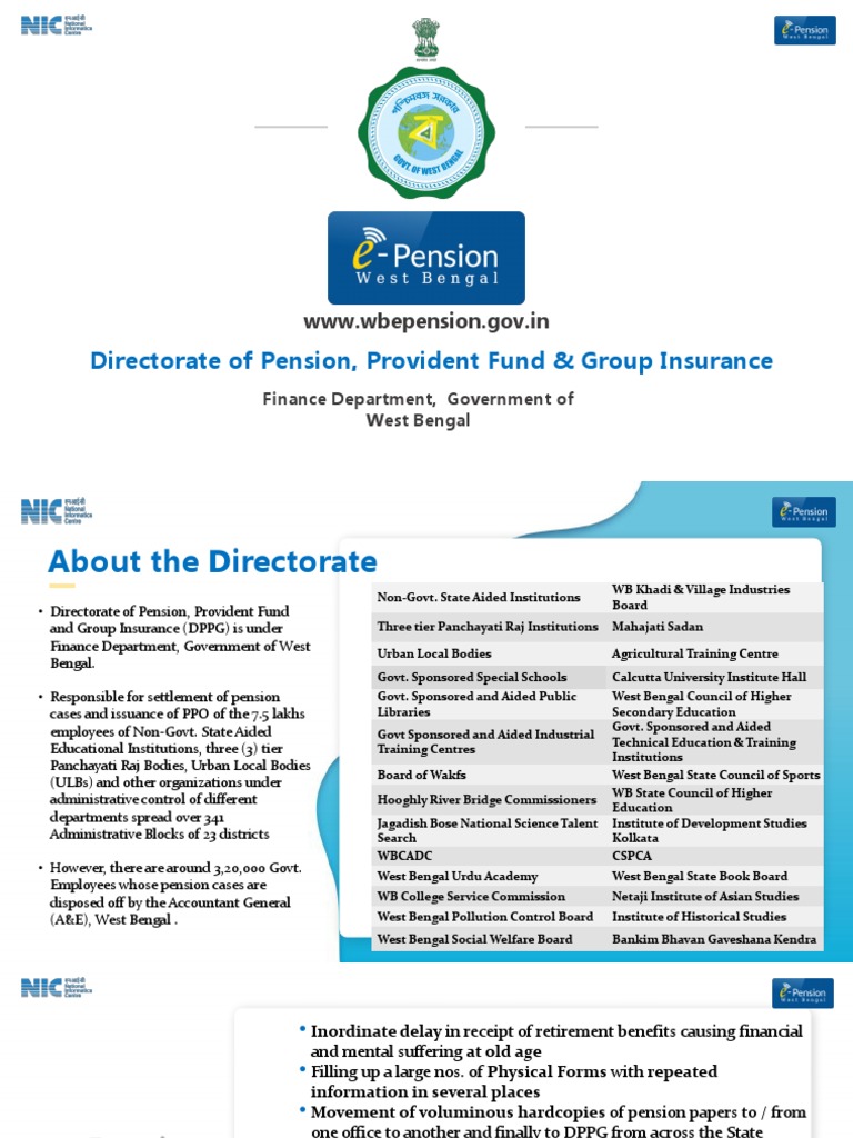 West Bengal e-Pension Portal Overview | PDF | Pension | Databases