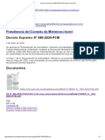 Decreto Supremo #080-2020-PCM - Gobierno Del Perú PDF