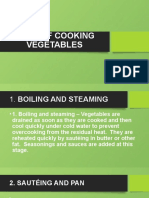 Ways of Cooking Vegetables