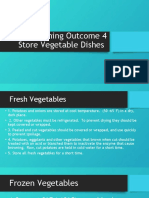 Learning Outcome 4 Store Vegetable Dishes