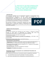 Análisis Del Proyecto de Recuperación de Gas Metano Con Aprovechamiento Energético en El Relleno Sanitario Norte Iii.B en Argentina