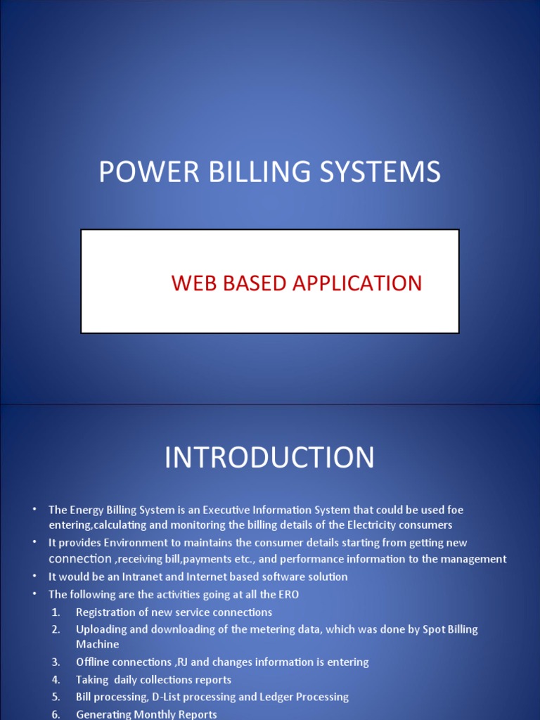 Electricity Billing System Slide (Slideplayer Com) | PDF | Use Case ...