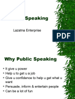 Public Speaking: Lazatna Enterprise