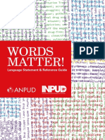 Words Matter!: Language Statement & Reference Guide