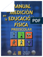 Manual de Medición en La Educación Física PREESCOLAR