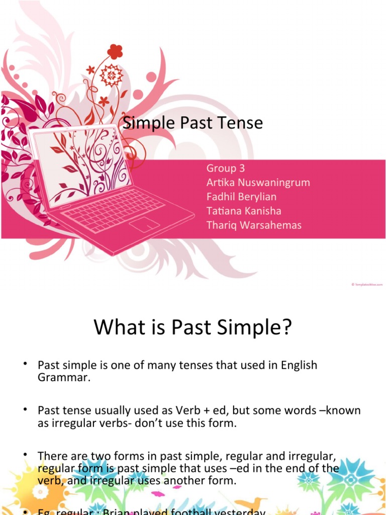 Understanding Simple Past Tense | PDF | Grammar | Grammatical Tense