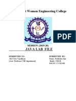 Govt Women Engineering College: Java Lab File