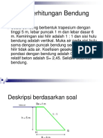 Contoh Perhitungan Sederhana Stabilitas Bendung