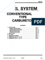 Mitsubishi Workshop Manual Carburetor Fuel System Conventional Type (13A) PDF