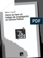 Elisa Chuliá & Marco v. Agulló (2012) Cómo Se Hace Un Trabajo de Investigación en Ciencia Política.