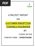 A Project Report ON Customer Perception Towards Insurancr BY