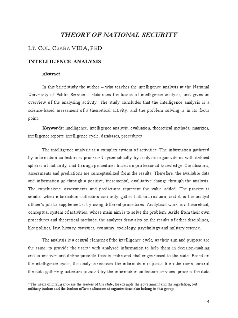 Fundamentals of Intelligence Analysis | PDF | Intelligence Analysis ...