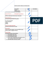 Pediatric History Taking & Pe Simulation: Student'S Task Done Not Done