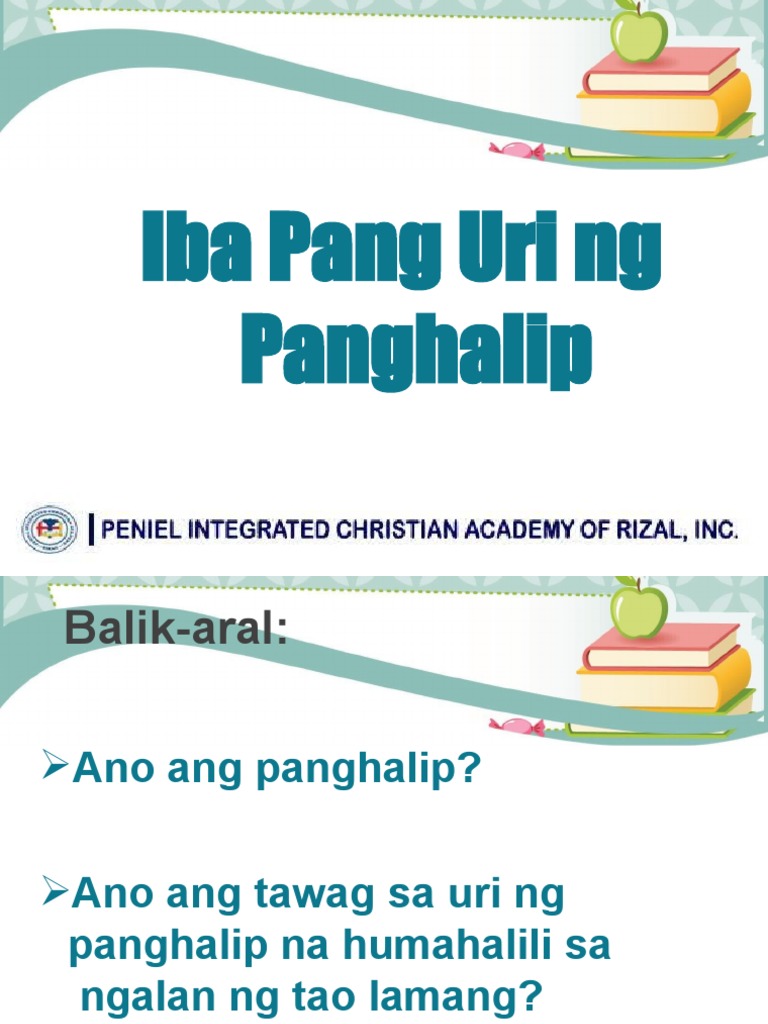 Aralin 6 Iba Pang Uri NG Panghalip PDF | PDF