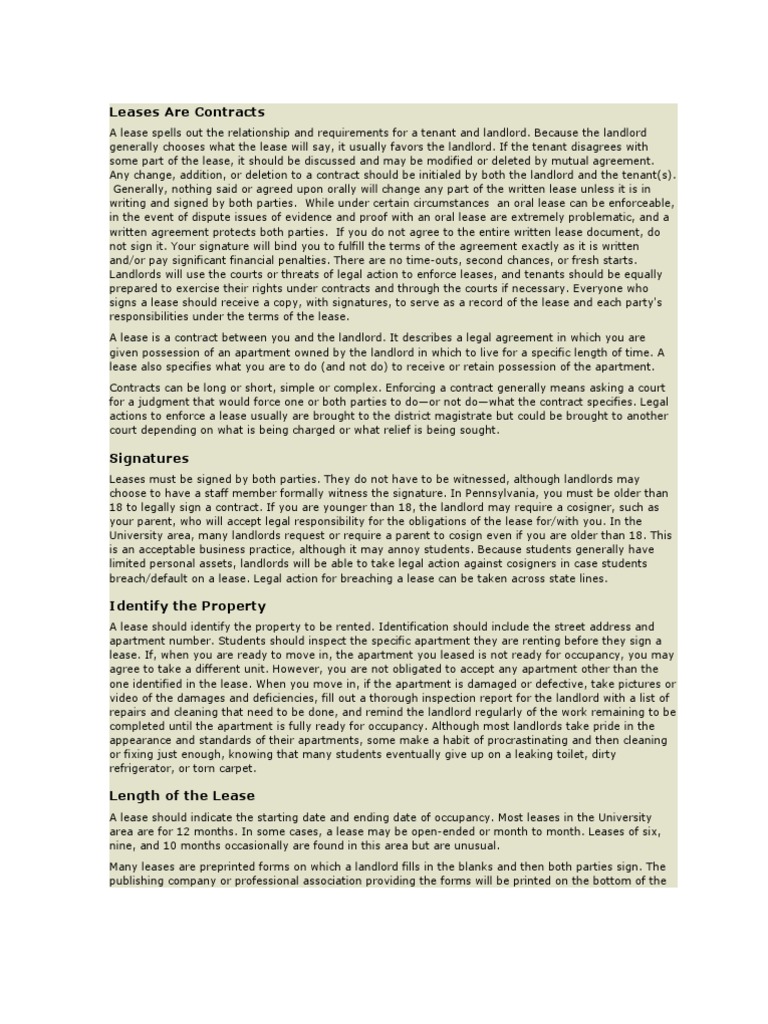 Understanding Lease Agreements and Rights | PDF | Lease | Leasehold Estate