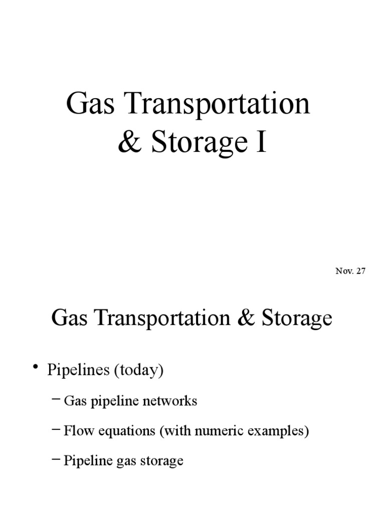 Gas Pipeline Flow and Storage Analysis | PDF | Fluid Dynamics ...