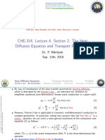 CHE-314: Lecture 4. Section 2: The Heat Diffusion Equation and Transport Properties