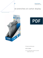 Set of Adjustable Wrenches On Carton Display: Data Sheet