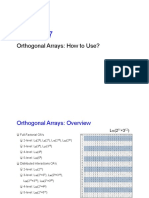 Orthogonal Arrays: How To Use?