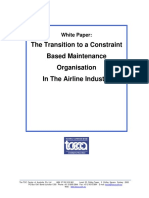The Transition To A Constraint Based Maintenance Organisation in The Airline Industry