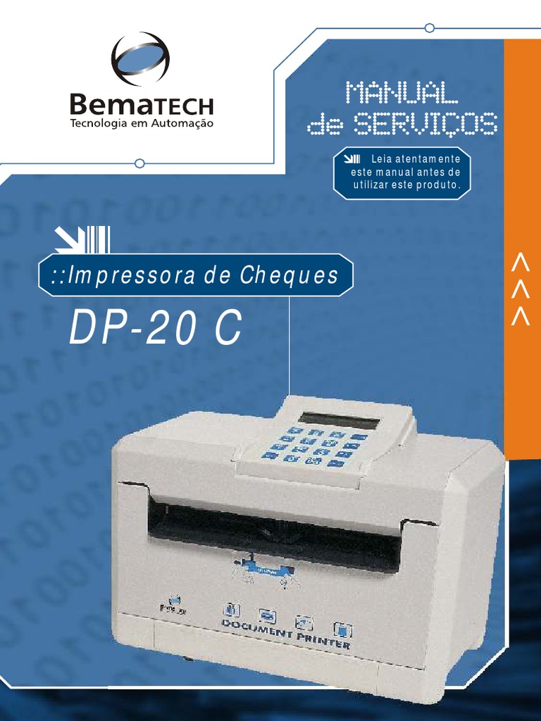 Manual de Servico Da Impressora de Cheque DP 20 C PDF | PDF ...