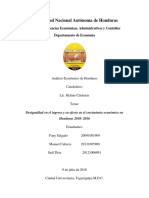 Desigualdad en el ingreso y su efecto en el crecimiento económico en Honduras 2010- 2016