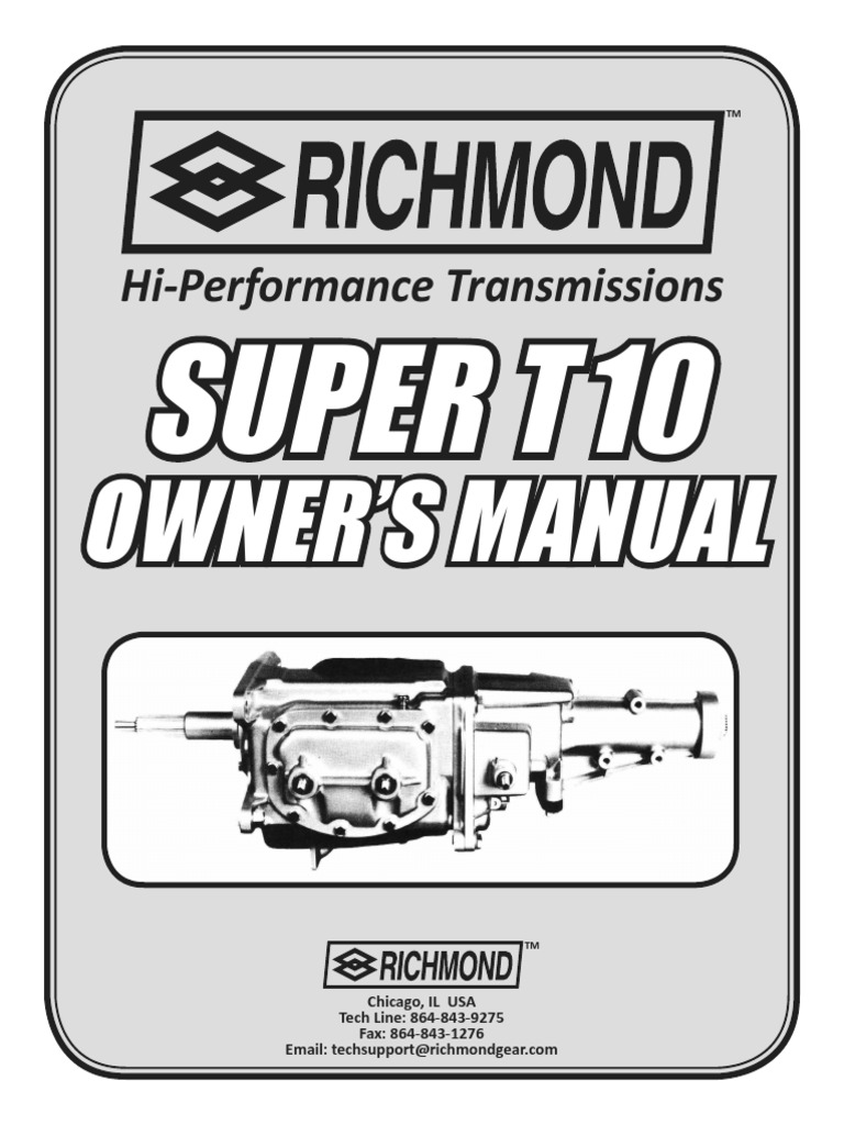 Hi-Performance Transmissions: Super T10 | PDF | Transmission (Mechanics ...