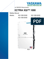 Solectria Xgi™ 1000: Modbus Manual Models: XGI 1000-50/60 XGI 1000-60/65 XGI 1000-60/60 XGI 1000-65/65