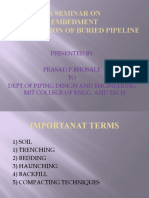 Insttalation of Buried Pipeline