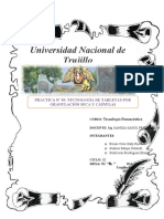Universidad Nacional de Trujillo: Practica #05: Tecnología de Tabletas Por Granulación Seca Y Cápsulas