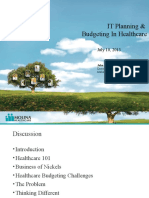 IT Planning & Budgeting in Healthcare: July 10, 2013