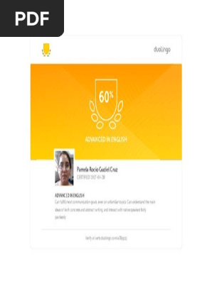 certificado duolingo