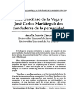 Inca Garcilaso de La Vega y José Carlos Mariátegui: Dos Fundadores de La Peruanidad Amalia Iniesfa Cámara