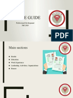 Resume Guide: Professional Development Fall 2020