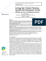 Achieving The United Nations Sustainable Development Goals An Enabling Role For Accounting Research
