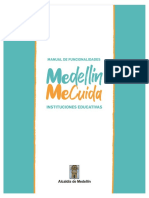 Manual Medellin Me Cuida  - Instituciones Educativas