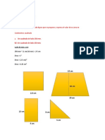 Áreas de figuras geométricas: ejercicios de cálculo y resolución de problemas