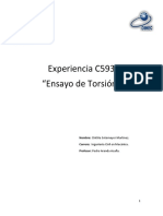 Ensayo de torsión acero y latón